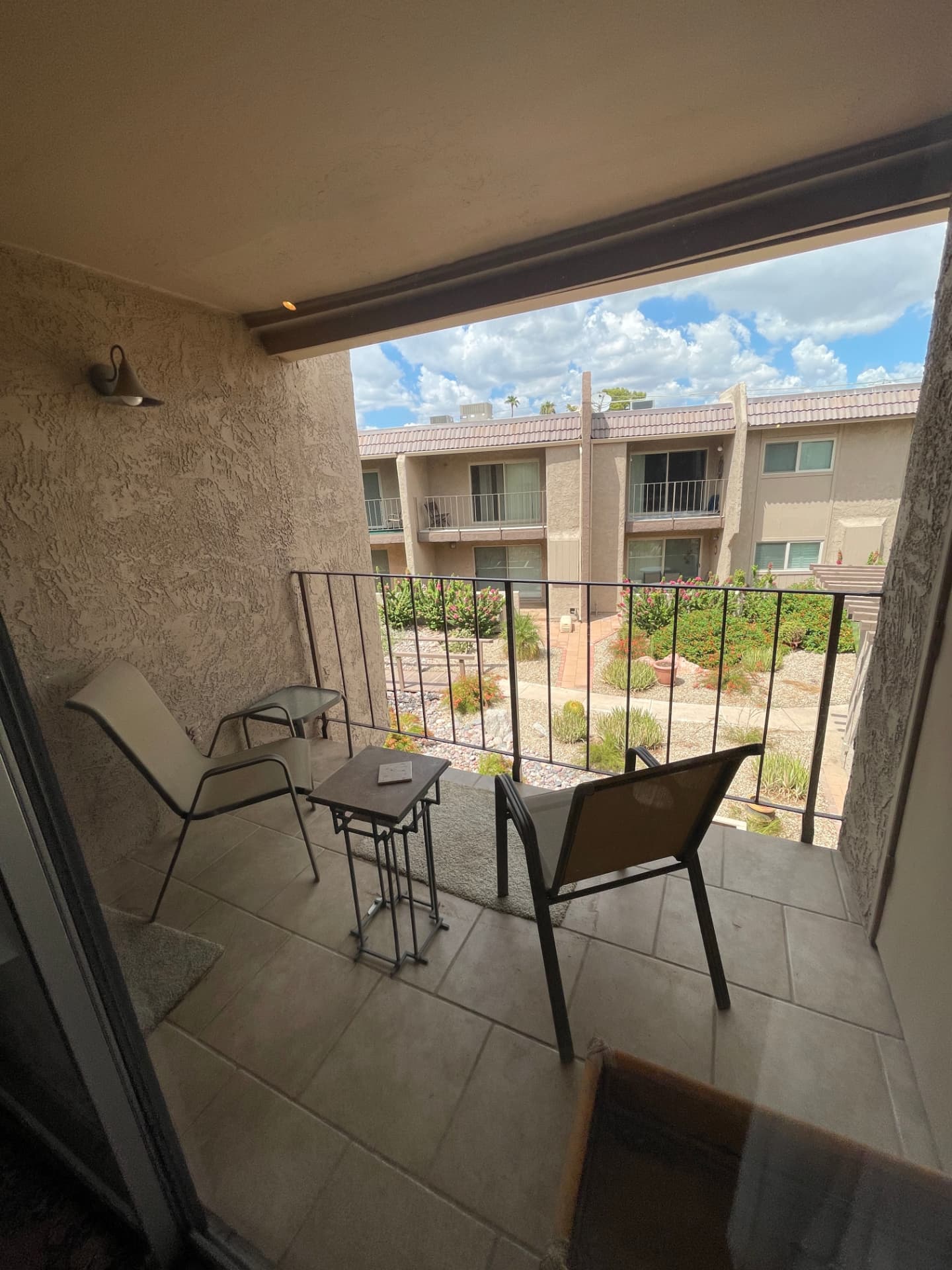Private covered patio